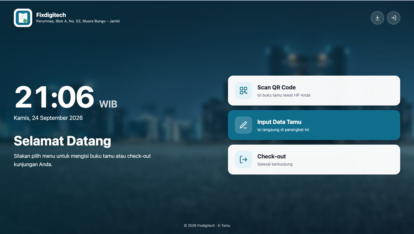 E-Tamu — Aplikasi Buku Tamu Digital Berbasis Web dan PWA